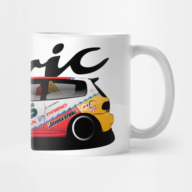 Honda Civic EG6 Jaccs 90s JTCC Race Car by micfle08